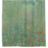 Blühende Mohnblumen - Gustav Klimt Duschvorhang (Vorderseite)