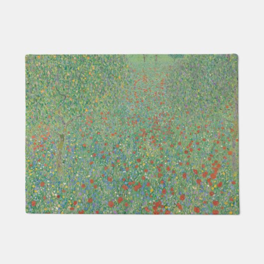 Blühende Mohnblumen - Gustav Klimt Fußmatte (Vorderseite)