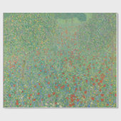 Blühende Mohnblumen - Gustav Klimt Geschenkpapier (Flach)