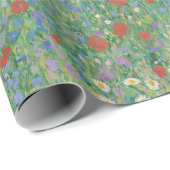 Blühende Mohnblumen - Gustav Klimt Geschenkpapier (Rolleneckpunkt)