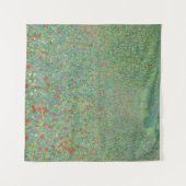 Blühende Mohnblumen - Gustav Klimt Wandteppich (Vorderseite (Horizontal))