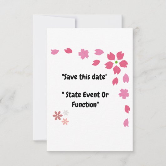 "Blühende Momente - Anpassbar Save The Date (Vorderseite)