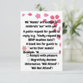 "Blühende Momente in Pinks" RSVP Karte (Stehend Vorderseite)