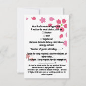 "Blühende Momente in Pinks" RSVP Karte (Rückseite)