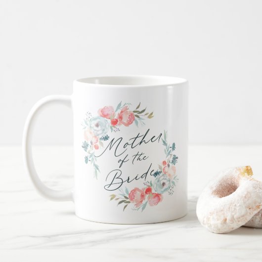Blühende Mutter der Braut Kaffeetasse (Mit Donut)