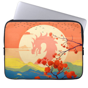 BLÜHENDE NATUR BERG DRACHE LAPTOPSCHUTZHÜLLE