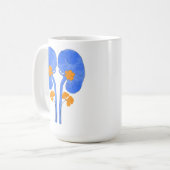 Blühende Nieren Kaffeetasse (Vorderseite Links)