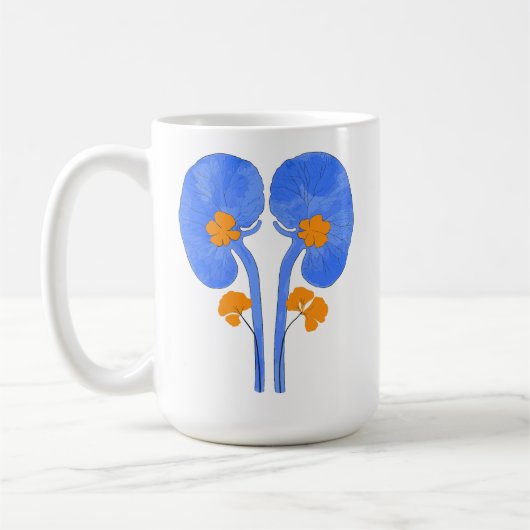Blühende Nieren Kaffeetasse (Links)
