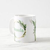 Blühende Olivenbäume Kaffeetasse (Vorderseite Links)