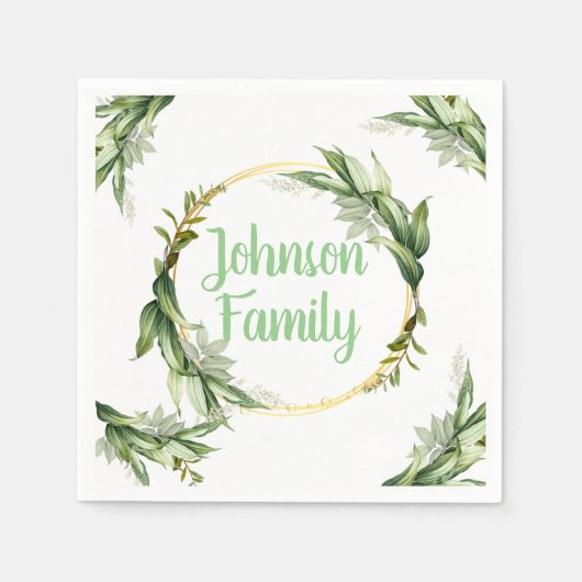 Blühende Olivenbäume Serviette (Vorderseite)