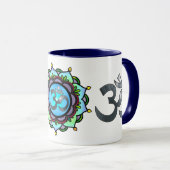 Blühende Om Tasse (VorderseiteRechts)