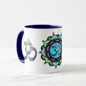 Blühende Om Tasse (Vorderseite Links)
