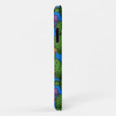 Blühende Opuntia auf blau Case-Mate iPhone Hülle (Hinten/Rechts)