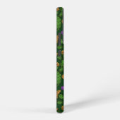 Blühende Opuntia auf dunkelgrün Samsung Galaxy Hülle (Rechte Seite)