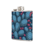 Blühende Opuntia Flachmann (Links)