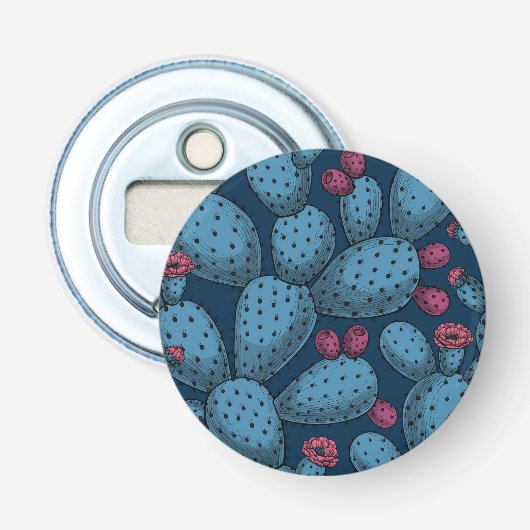 Blühende Opuntia Flaschenöffner (Vorderseite)