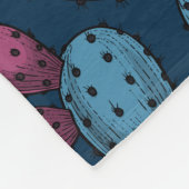 Blühende Opuntia Fleecedecke (Ecke)