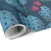 Blühende Opuntia Geschenkpapier (Rolleneckpunkt)