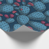 Blühende Opuntia Geschenkpapier (Ecke)