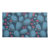 Blühende Opuntia Kissenbezug (Rückseite-Links)