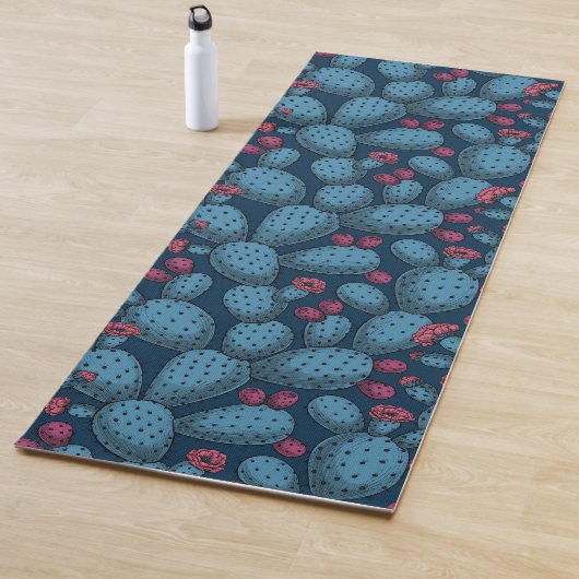 Blühende Opuntia Yogamatte (Beispiel)
