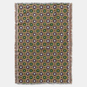 Blühende Orange Mandala Blume werfen Blanket Decke (Vorderseite Vertikal)