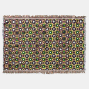 Blühende Orange Mandala Blume werfen Blanket Decke