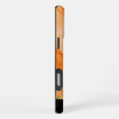 Blühende orangefarbene Marmormuster iPhone Hülle (Rechte Seite)