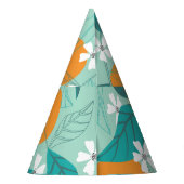 Blühende Orangen, Blätter, Vintage Kunst. Partyhütchen (Rückseite)