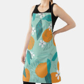 Blühende Orangen, Blätter, Vintage Kunst. Schürze (InSitu)