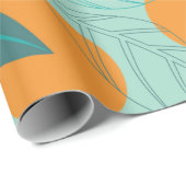 Blühende Orangen in Blätter. Darstellung Geschenkpapier (Rolleneckpunkt)