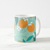 Blühende Orangen in Blätter. Darstellung Kaffeetasse (VorderseiteRechts)