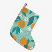 Blühende Orangen in Blätter. Darstellung Kleiner Weihnachtsstrumpf (Vorderansicht (hängend))