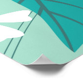 Blühende Orangen in Blätter. Poster (Ecke)