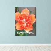 Blühende Orangenwerbung Leinwanddruck (Insitu (Holzboden))