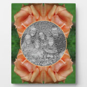 Blühende Peach-Rose Erstellen Sie Ihr eigenes Foto Fotoplatte (Vorderseite)