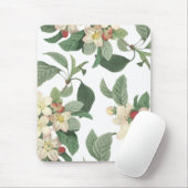 Blühende Pearl White Summer Floral Botanical Mousepad (Mit Mouse)