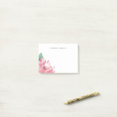 Blühende Peonie | PERSONALISIERT Post-it Klebezettel (Auf Schreibtisch)