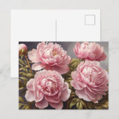 Blühende Peony-Blume Postkarte (Vorne/Hinten)