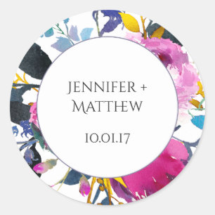 Blühende Petals Wasserfarbe Florals Aufkleber