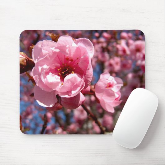 Blühende Pflaume Mousepad (Mit Mouse)
