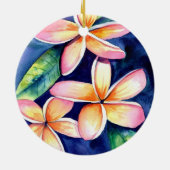 Blühende Plumeria Keramik Ornament (Hinten)