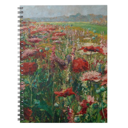 Blühende Poppies - Olga Wisinger-Florian Notizblock (Vorderseite)
