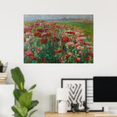 Blühende Poppies - Olga Wisinger-Florian Poster (Heimbüro)