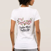 "Blühende Positivität\Positive Vibes Blossom - Den T-Shirt (Rückseite)