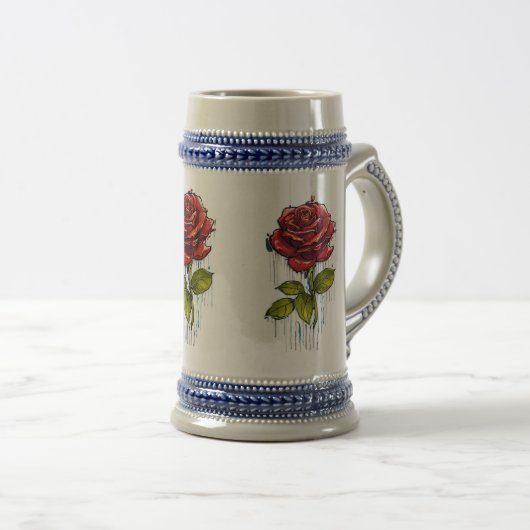 Blühende Potenzialstein-Tasse Bierglas (VorderseiteRechts)