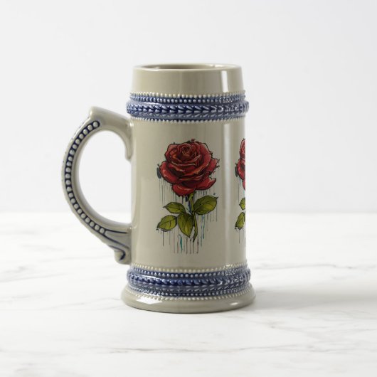 Blühende Potenzialstein-Tasse Bierglas (Links)