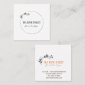 Blühende Quadratische Visitenkarte (Vorne/Hinten)