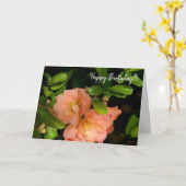 Blühende Quince 1-18 Grußkarte Karte (Gelbe Blume)