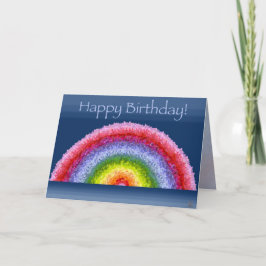 Blühende Regenbogengeburtstagskarte Karte